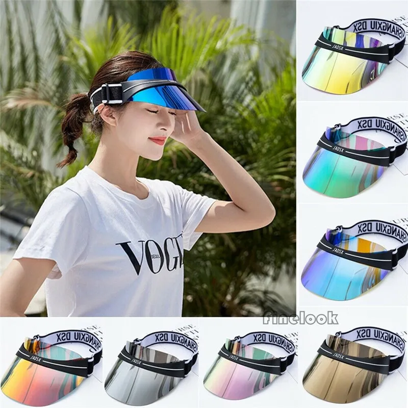 

Summer Unisex Visor Sun Cover Hat Anti-UV Cover Cap Face Shield Outdoor Sports Sun Protection Beach Visor Cap Travel Tool