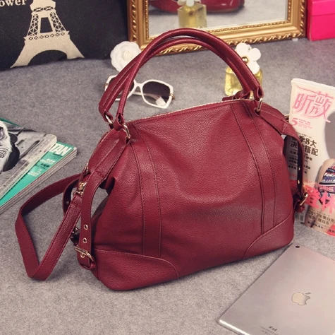 

2017 New Brand Casual Solid PU Leather Shoulder Bags For Women Messenger Bags Ladies Tote Casual Women Leather Handbags A1614