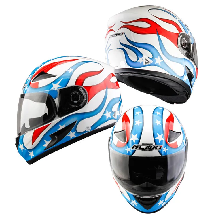 NENKI Полный мотоциклетный шлем Capacete da Motocicleta мотошлем Casque Kask 816z гоночная езда Мужской Женский шлем с шарфом