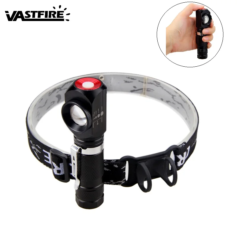 

3 Mode Right angle Head lamp outdoor work light with USB direct charge Multifunctional focusing headlight