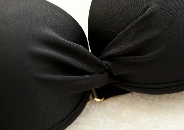 Высококачественная Черная стринги пуш-ап пикантное женское бикини Купальники с низкой талией купальник купальный костюм Холтер шеи купальный костюм