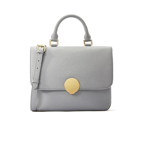 High quality soft Calfskin lychee pattern women leather handbags Elegant and elegant lock closure Square covered shoulder bag