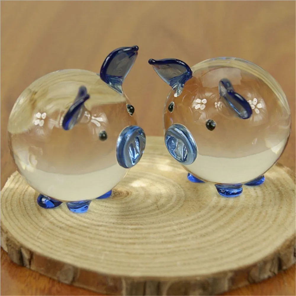 

2pcs/set Crystal Couple Pigs Cute Piggy Doll Home Wedding Decoration Ornament Gift Wrapping Birthday Gift Christmas Gift