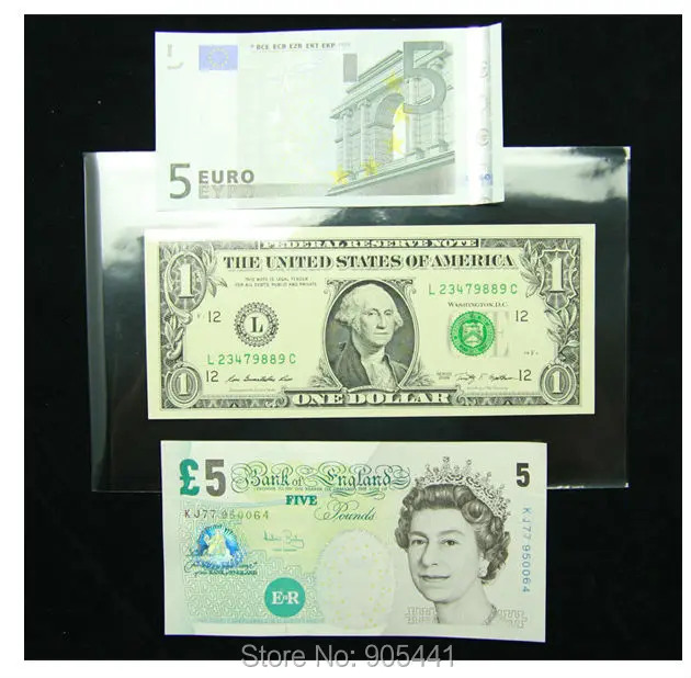 100pcs Big Size Paper Money Currency Stamp Postcard Sleeves 19CM*13.2CM Holders coin stamp holders