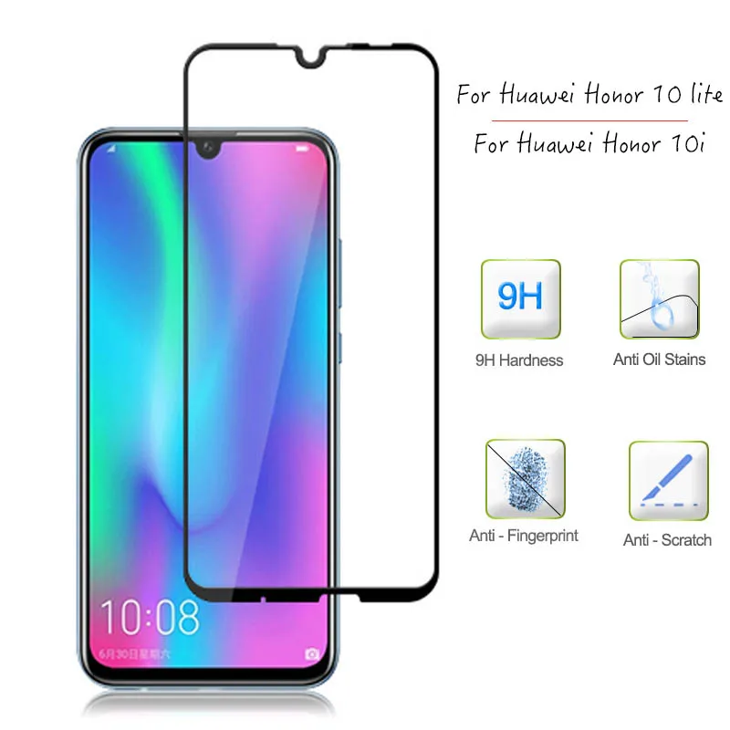 Полноэкранное Защитное стекло для huawei honor 10 Lite 10I закаленное на lite защитная