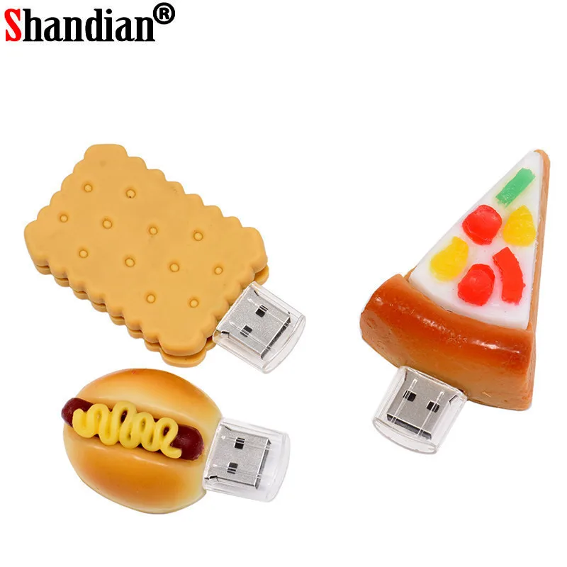 SHANDIAN флеш-накопитель, 4 ГБ, 8 ГБ, 16 ГБ, 32 ГБ, 64 ГБ usb французский, пицца, суши, форма USB флеш-накопитель USB2.0 флеш-накопитель флешка