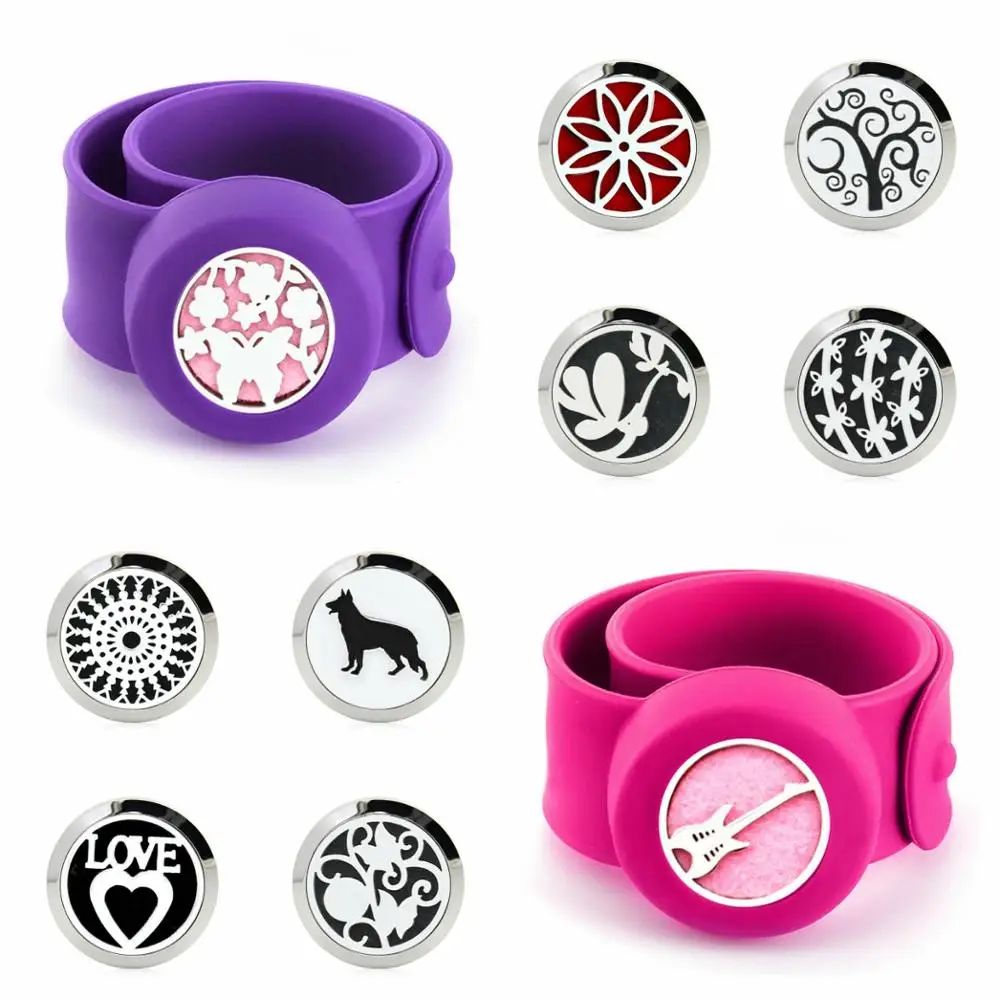 

Butterfly Guitar Kids Adjustable Mosquito Repellent Bangle Essential Oil Diffuser Bracelet Men Women Silicone Bracelets 10Pads