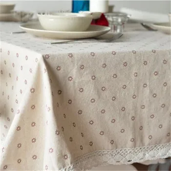 

Cotton Linen Floral Color Tablecloth For Dining Table Cloth Rectangle Table Linen Table Cover For Tea statafel hoes