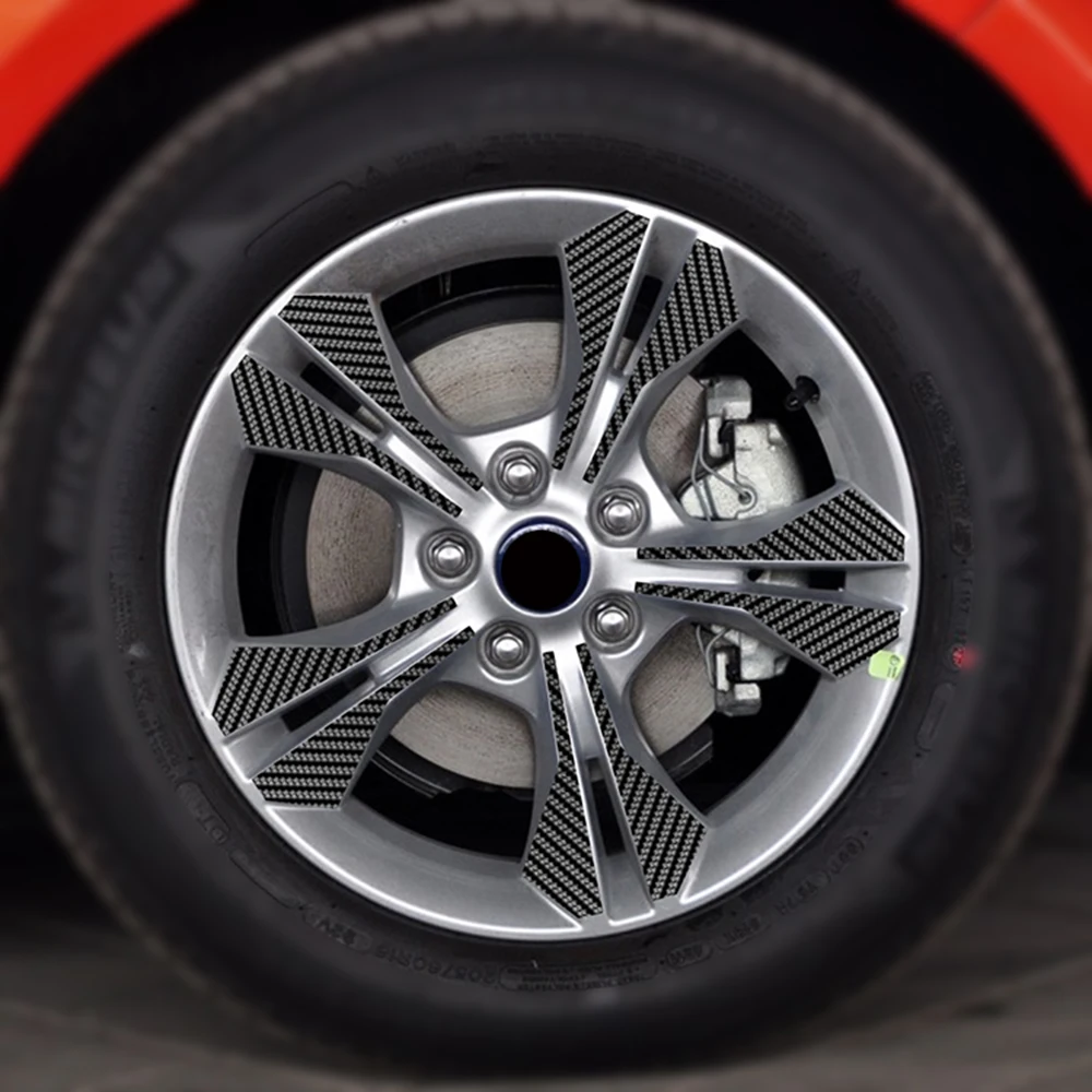 Колеса Ступицы обод из углеродного волокна Защита от царапин виниловые наклейки и наклейки для автомобиля Стайлинг для Ford Focus 2 3 MK2 MK3 авто аксессуары
