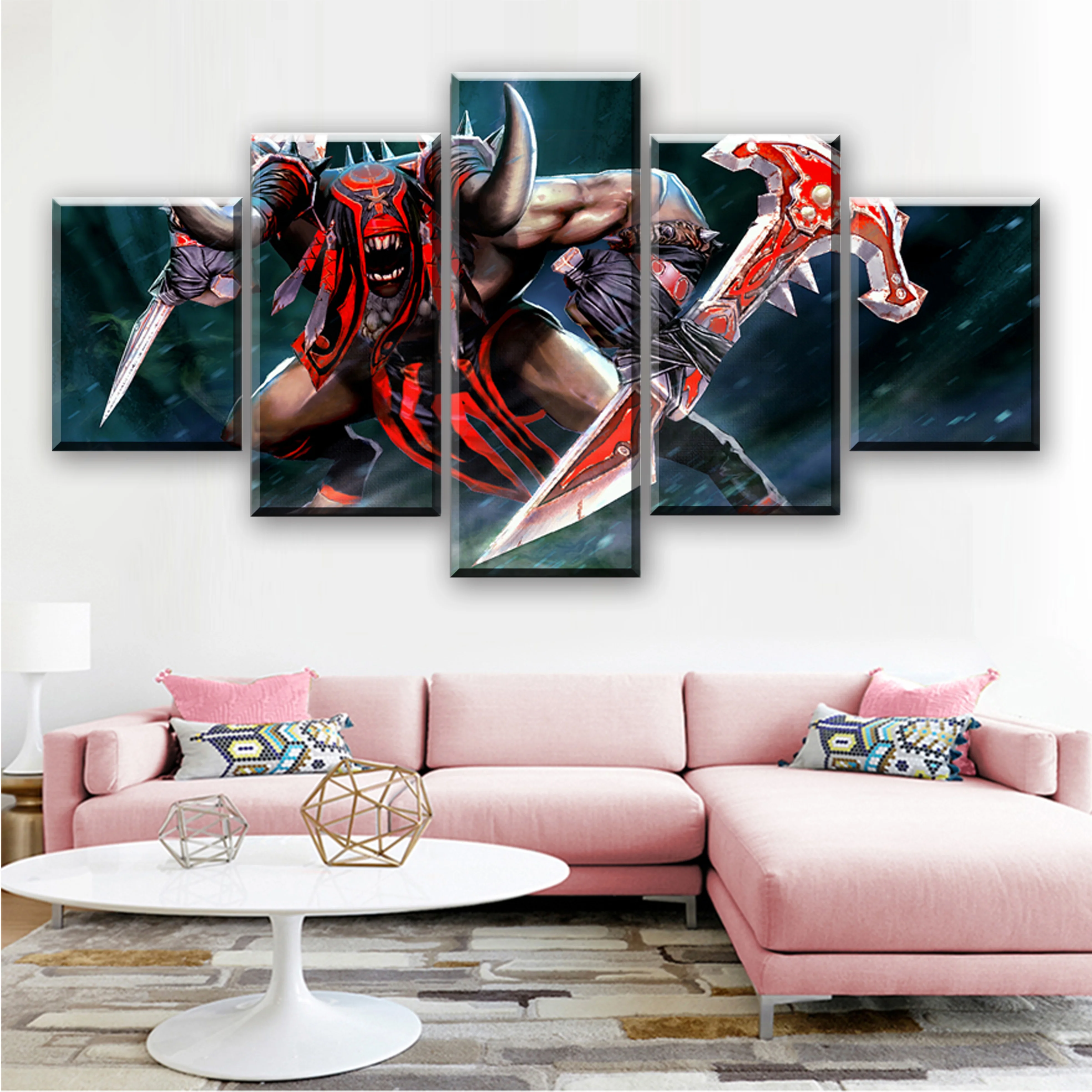  Modern Wall Art Decor Framework Modular Canvas Game Pictures HD Printed Painting 5 Panel Bloodseeke
