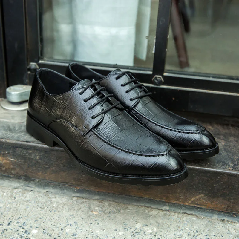 2019 Men Shoes Top Quality Oxfords British Style Leather Dress Business Formal Flats huismerk kopen in de aanbieding 2019 Men Shoes Top Quality Oxfords British Style Leather Dress Business Formal Flats huismerk kopen in de aanbieding