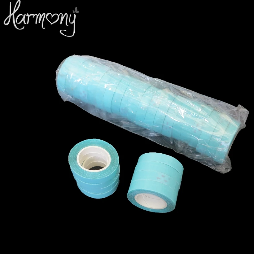 20 rolls blue white color 1cm x 3 yard hair extension adhesive tape for tape hair, toupees, wigs/double sided tape
