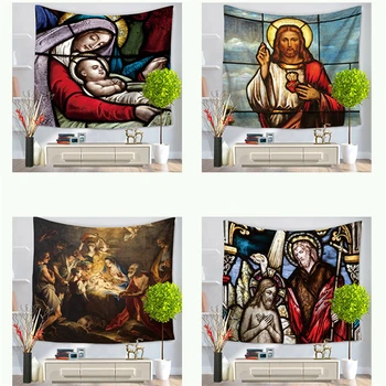 

Religion Tapestry Last supper Jesus Printed Wall Hanging Christian Curtain Bedspreads Blanket Believer Decoration Art Posters