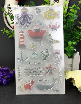 

Underwater world 2 Transparent Clear Silicone Stamp/Seal for DIY scrapbooking/photo album Decorative clear stamp A991