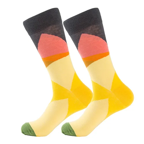UG мужские носки из чесаного хлопка, Harajuku, цветные, веселые, забавные, с медведем, птицей, рыбой, длинные, теплые, нарядные носки, мужские, свадебные, рождественский подарок - Цвет: MM1817-05