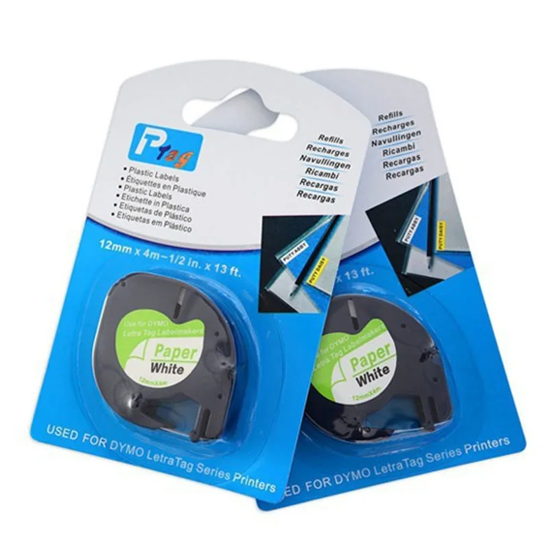30 PK compatible DYMO LetraTag LT 91200 S0721510 10697 White Paper Label Tape Cartrige 12mmx4m for LT-H100 | Компьютеры и офис