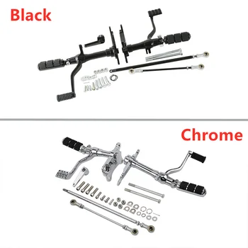 

Motorcycle Forward Controls Complete Foot Pegs Foot Rests Levers Linkages For Harley Sportster XL883 1200 1991-2003