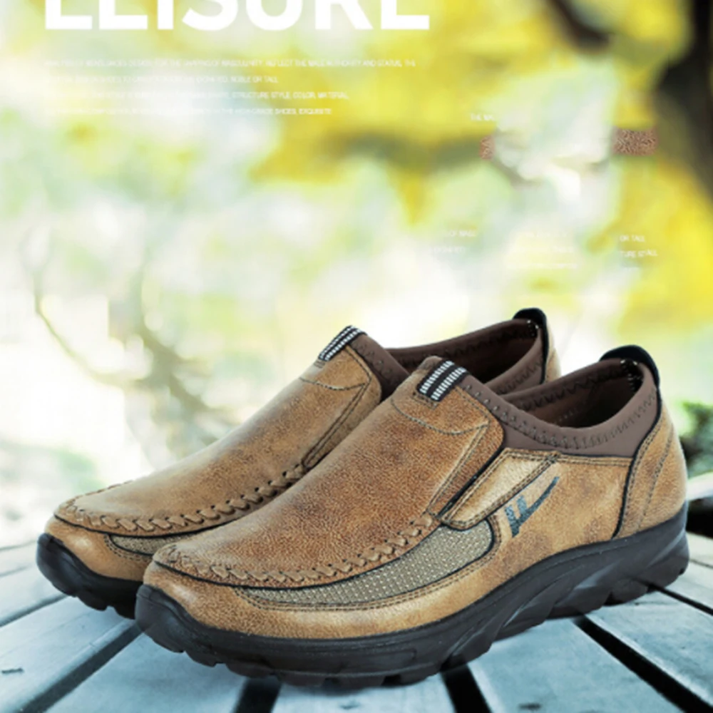 

Non-Leather Casual Shoes Men's Outdoor sports non-slip flat casual round head suede male low heel adhesive overshoe Sneakers