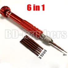 BAIDE хорошее качество 6in1 S2 сменный инструмент магнитные отвертки для iPhone Macbook samsung сотовый телефон завод 100 шт./лот