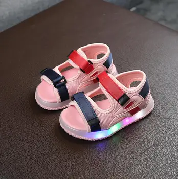 

2019 Summer LED New comfortable baby sandals boy girls shoes kids casual sandals children fashion sport sandals
