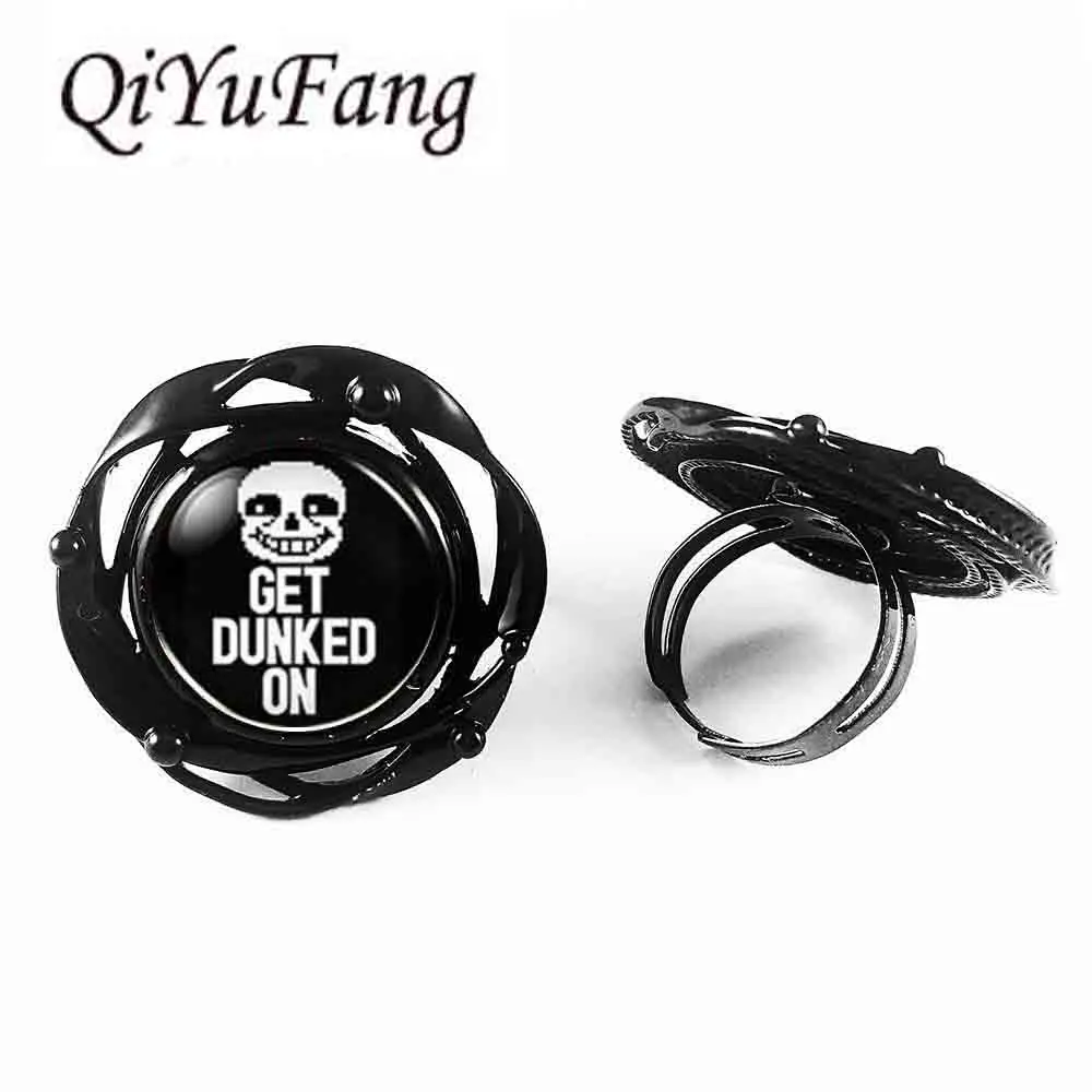 2017 Undertale Get Dunked On Game Gamer mens flower big ring Womens Cartoon drop Dr Who Jewelry jewelry | Украшения и аксессуары