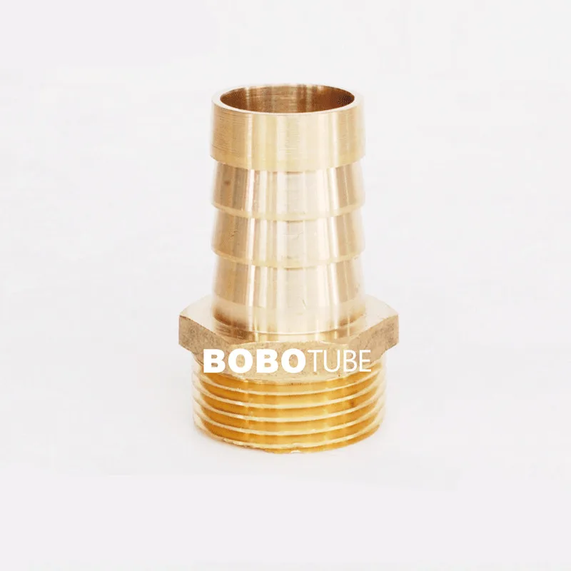 

Hose Barb 4~25mm Male Thread 1/8'' 1/4'' 3/8" 1/2'' Copper Barbed Fitting Coupler Connector Adapter For Fuel Gas Water Hose Oil