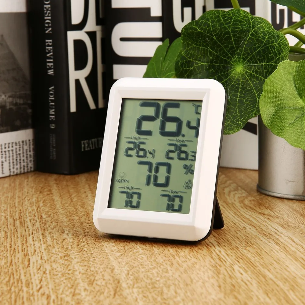

MiniDigital Thermomete TS-FT0421 Selectable Unit High Precision LCD Display Indoor Thermo-hygrometer with Low Battery Alarm