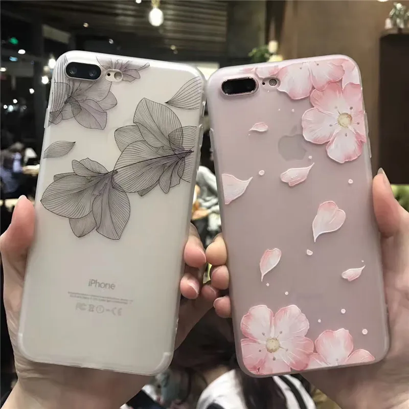 Силиконовый чехол Ricestate с цветами для iPhone 6 6S Plus 7 8 X XS MAX XR чехлы мягкий из