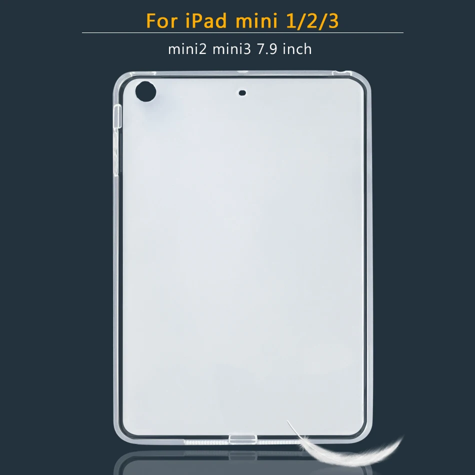 Силиконовый чехол для Apple iPad Air 1/Air 2/Pro 9,7 10,5 12,9 11 Мягкий ТПУ чехол Обложка для iPad 9,7 mini 1, 2, 3, 4, 5 лет - Цвет: mini 1 2 3