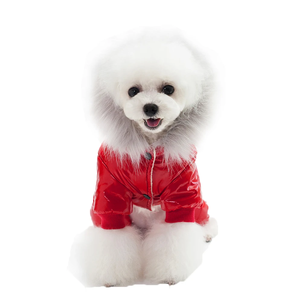 Waterproof and snowproof snowsuit style pet dog winter clothes four legs thick warm dog coats jackets for small dogs clothing