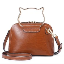 Женская Панк круглая кольцевая ручка маленькая круглая сумка через плечо сумки для девочек