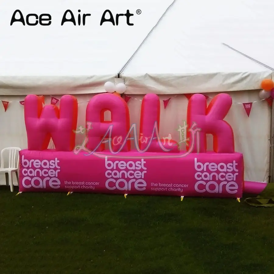  Ground Letter model inflatable decorationlighting inflatable alphabet of walk for World Breast Canc