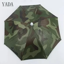 YADA 50& 65 см цифровой камуфляж Рыбалка Пешие прогулки шапка с зонтиком дождь для женщин УФ зонтик для женщин s Открытый складной головные зонтики YS0017