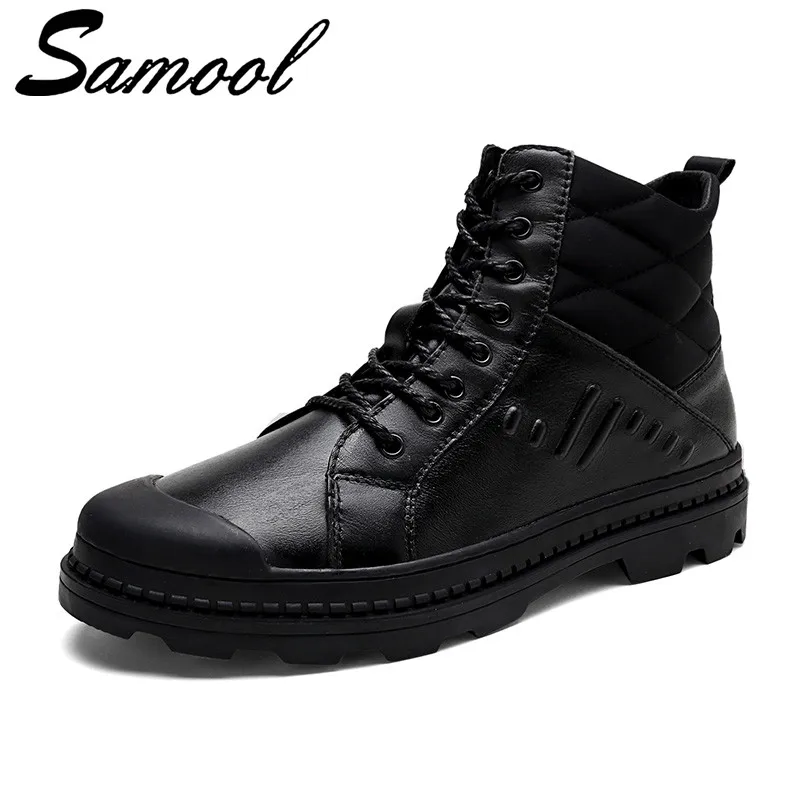 

Men's Winter Plush Boots Comfortable Warm Snow Boots Cotton-Padded Ankle Boots Men's Outdoor Casual Shoes Man's Botas Hombre Gx3