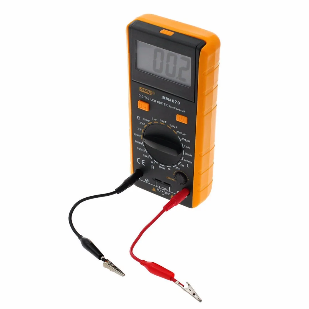

BM4070 Digital Multimeter AC/DC Voltage Current Resistance Capacitance Frequency Temperature Live Line Tester + Crocodile Clip