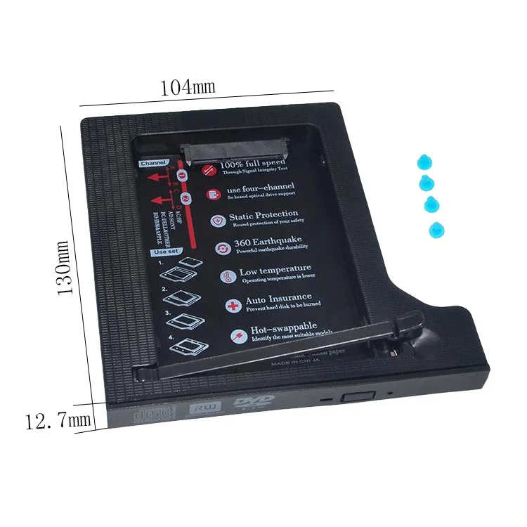 Высокое качество жесткий диск 1 ТБ 2nd HDD Caddy SATA на SATA 2,5 "SSD HDD чехол для ноутбука ODD DVD/CD-ROM Optibay