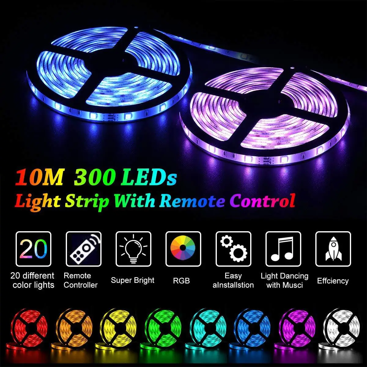 Музыкальная Светодиодная лента SMD5050 RGB водонепроницаемая светодиодная IP65