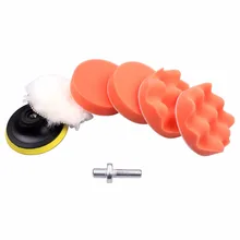 7 шт./компл. Автомобильная полировальная Подушка Полировочная губка шерстяная вощина сверла адаптер буфера Уход За чисткой автомобиля Стайлинг обслуживание
