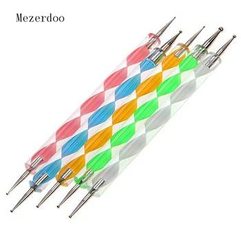 

5 pcs 2-Way Nail Dotting Tool Diamond Dots Tool Spiral Design Dotter Nail Art Pen Acrylic Dotting Tool Set Rhinestone Pencils