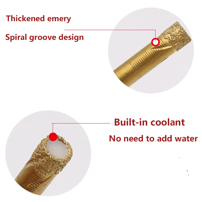 1 шт. диаметр хвостовика 10 мм Алмазный сухой пропитанные сверло отверстие открывалка зубчатая коронка 6/8/10/12 мм остеклованная кирпич для плитки стекла Гранит каменный пол
