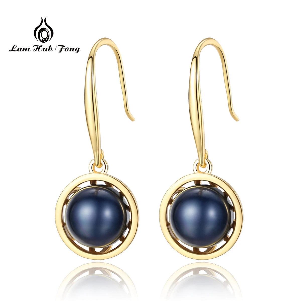 Freshwater Black pearl Drop Earrings for women 925 sterling silver
