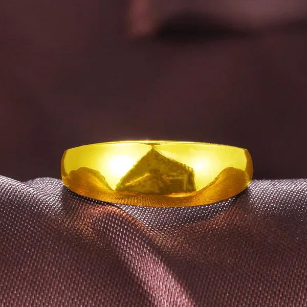 Глянцевые Вьетнамки аллювиальные золотые кольца высокого качества не выцветают позолоченные Регулируемые кольца для женщин ювелирные изделия - Цвет основного камня: 2