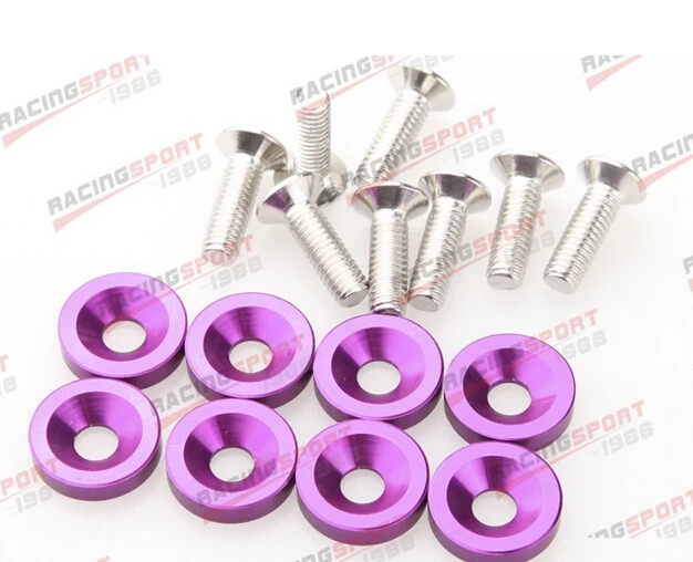 Enmoo 20 Piezas Billet Aluminio Guardabarros Parachoques Arandela Perno