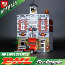 LEPIN 15004 2313Pcs City Street Fire Brigade Model Building Kits Blocks Bricks Compatible 10197 Brick