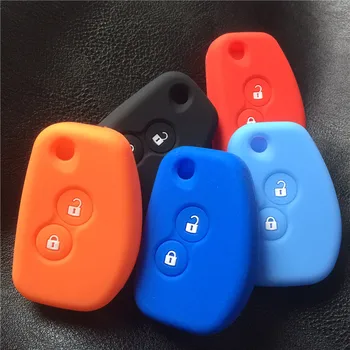 

silicone Remote Key Case Cover Modified Fild Fold For Renault Megan Modus Clio Modus Kangoo Logan Sandero Duster key shell cover