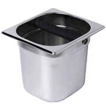 Stainless Steel Espresso Coffee Knock Box With Rubber Container Coffee Grounds Container Coffee Bucket For Barista Stainless Steel Espresso Coffee Knock Box With Rubber Container Coffee Grounds Container Coffee Bucket For Barista