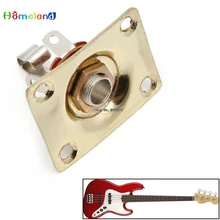 Chrome Gold Electronic Guitar Output Rectangle Plate For Guitar Jun30_15