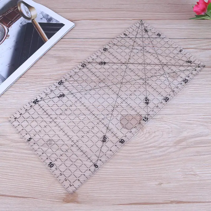 

30*15cm Sew Ruler Tailoring Tools Fabric Sewing Cloth Ruler DIY Manual Grid Cutting Sewing Machine Patchwork Accessories