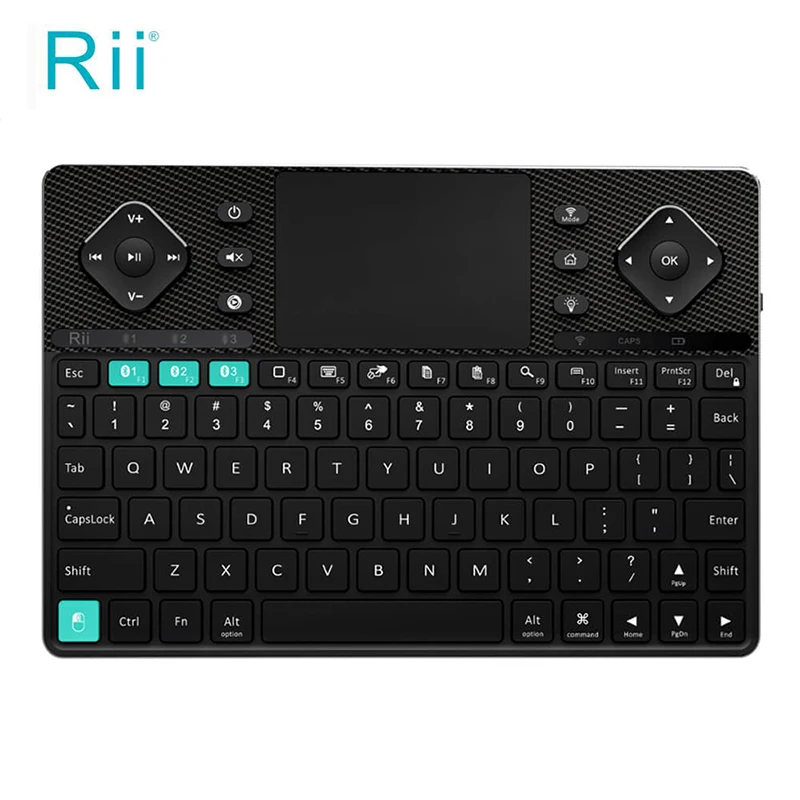Rii RT503 Multimedia 2.4GHz Wireless / Bluetooth 3.0 QWERTY Keyboard