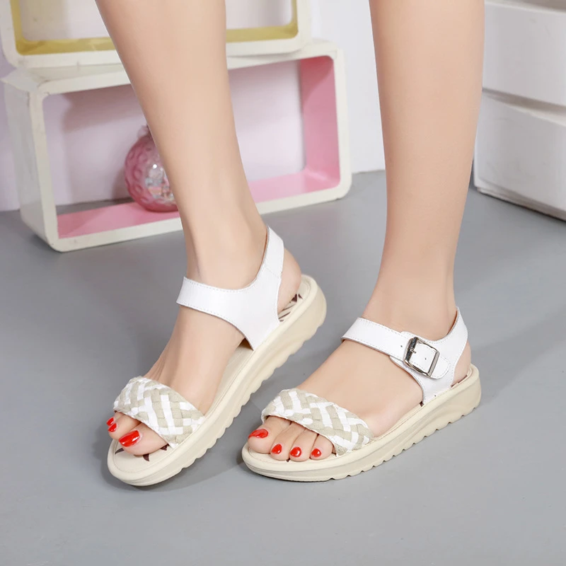 Star same sandals female fish mouth with new casual thick with students shoes sandals (3)